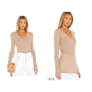 Enza Costa Tan Long Sleeve Top